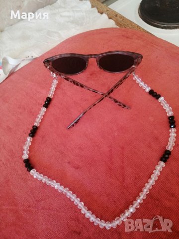 Ново бижу-колие държач за очила и маска - 3 в 1 ръчна изработка, снимка 8 - Слънчеви и диоптрични очила - 34092028