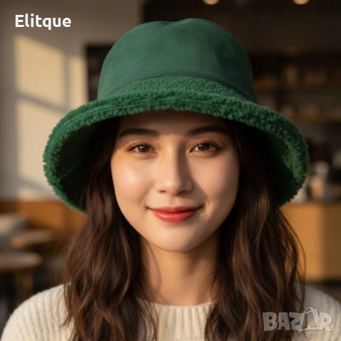 Зимна модна bucket шапка - Топлина, стил и комфорт всеки ден, снимка 4 - Шапки - 52749736