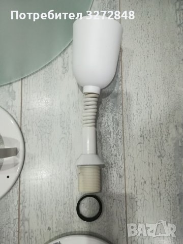 Полилей стъкло и метал - Австрия , снимка 6 - Лампи за таван - 39267945