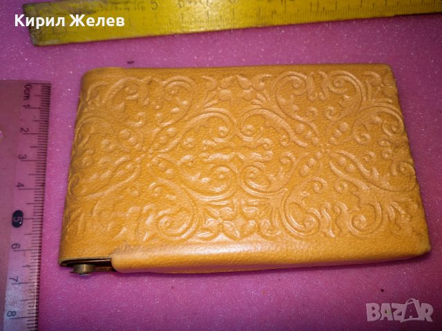 Стар СТИЛНО ОРНАМЕНТИРАН ВИНТИДЖ КАЛЪФ За ЦИГАРИ ТАБАКЕРА от ЕКО КОЖА 42896, снимка 8 - Табакери - 44222364