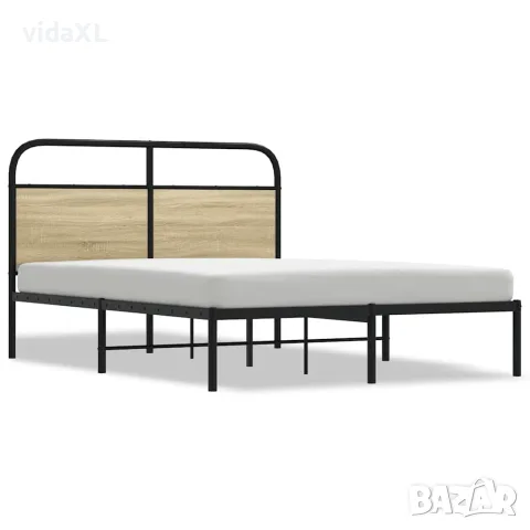 vidaXL Рамка за легло без матрак 140x190 см дъб сонома инженерно дърво