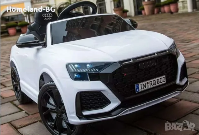 Акумулаторна кола Audi RS Q8 с WiFi меки гуми и кожена седалка и MP3 12V металик, снимка 6 - Детски велосипеди, триколки и коли - 56049594