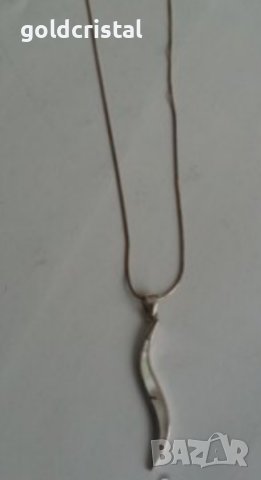 сребърен медальон с седеф, снимка 4 - Обеци - 17304857