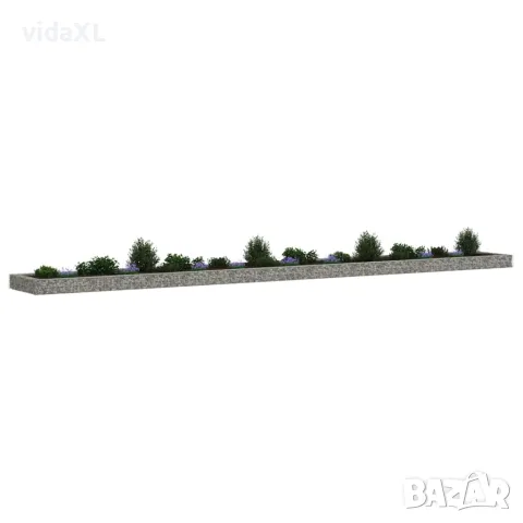 vidaXL Габион повдигната леха, поцинкована стомана, 800x100x20 см, снимка 3 - Саксии и кашпи - 56146220