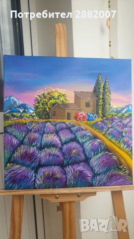 Маслена картина върху платно с дървена подрамка , снимка 4 - Картини - 30843273