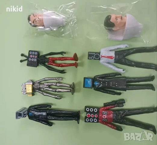 сет Skibidi Toilet Скибиди Тойлет vs тоалетна пластмасови фигурки играчки за игра и украса торта, снимка 3 - Фигурки - 45021684