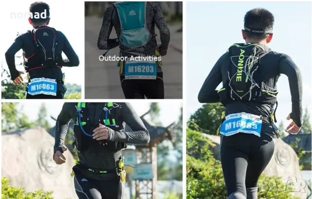 Колан за състезателен номер и гелове AONIJIE I Бягане, триатлон, снимка 4 - Спортна екипировка - 49489908