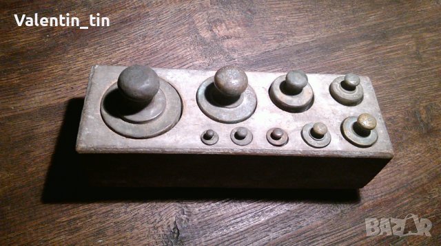 Месингови грамове, теглилки, тежести за кантар, везна пълен комплект , снимка 5 - Антикварни и старинни предмети - 40002377