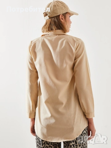 Bianco Lucci Блуза в Цвят "Пясък", снимка 2 - Ризи - 54334466