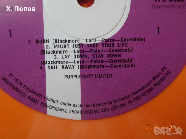 Плоча Deep Purple – Burn, 1974, снимка 5 - Грамофонни плочи - 49649623