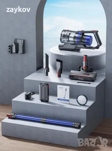 450 W безжична прахосмукачка, безжична електрическа метла, снимка 7 - Друга електроника - 49753652