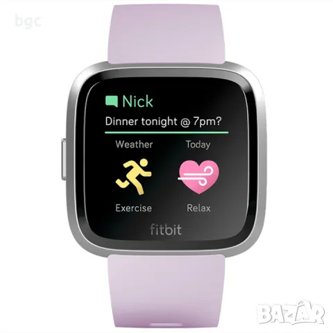 Висок Клас Умен НОВ Часовник Smartwatch Fitbit Versa 2, NFC, Stone/Mist Grey - 24месеца гаранция, снимка 2 - Смарт часовници - 49469702