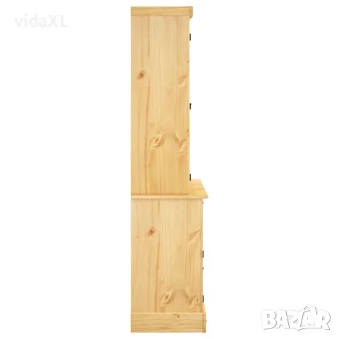 vidaXL Висок шкаф Corona, кафяв, 112x43x191,5 см, мексикански бор масив, снимка 6 - Бюфети - 56147358