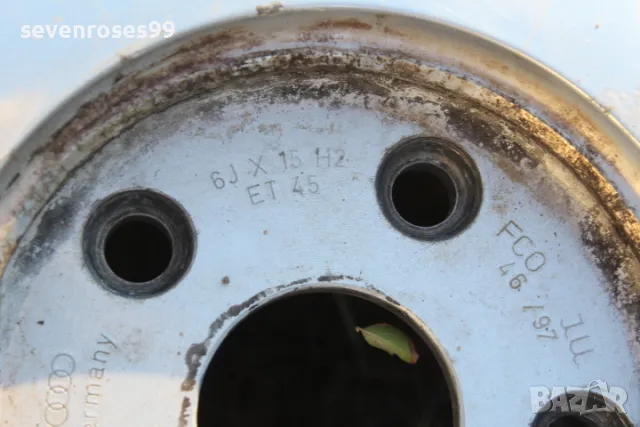 Алуминиеви джанти 5X112/15 audi vw seat 2броя 6JET45 цена за брой 1 летна гума 195/65/15, снимка 6 - Части - 47501211