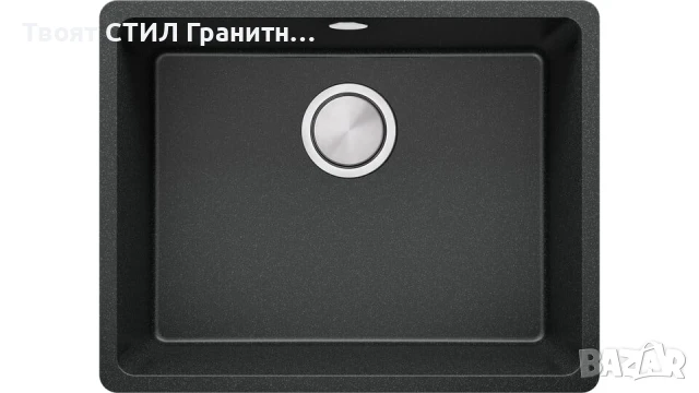 графит кухненска мивка за вграждане под плот Венеция 60 560x440 мм, снимка 5 - Мивки - 50846745