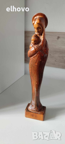 Статуетка на мадона с младенец, снимка 6 - Антикварни и старинни предмети - 44631342
