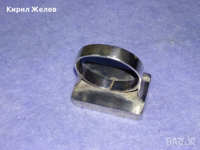 Стар СРЕБЪРЕН ЕЛЕГАНТЕН ПРЪСТЕН СРЕБРО 925 с ЧЕРЕН ОНИКС и МЛЕЧЕН КВАРЦ РЪЧНА АРТ ИЗРАБОТКА 40599, снимка 10 - Антикварни и старинни предмети - 42613359