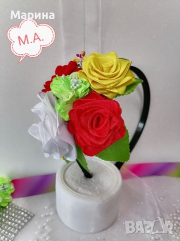 Диадема с цветя за народни танци , снимка 9 - Аксесоари за коса - 40620155