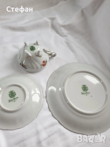 Поцеланов комплект, снимка 7 - Антикварни и старинни предмети - 51941731