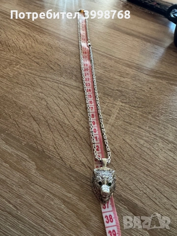 Сребърен ланец със поръчков медальон, снимка 3 - Колиета, медальони, синджири - 54315942
