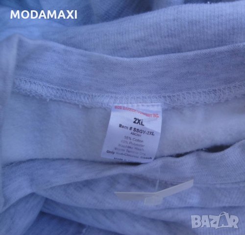 4XL Нова ватирана блуза в сиво, снимка 6 - Блузи с дълъг ръкав и пуловери - 32159893