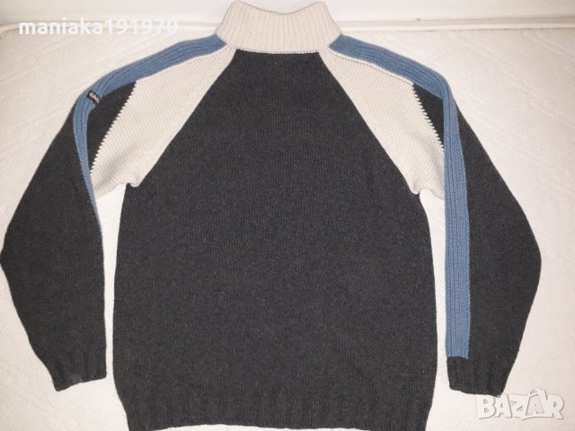Napapijri (L) 100% Wool  мъжки пуловер , снимка 2 - Пуловери - 31533754