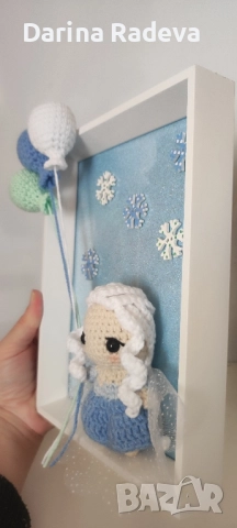 Рамка с Елза амигуруми , снимка 2 - Други - 52308982