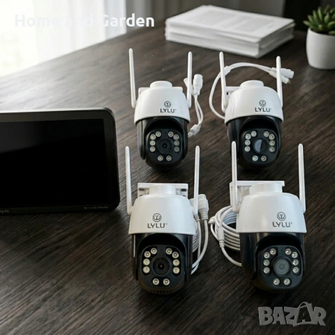 Комплект 4 камери 4K Ultra HD с дисплей – интелигентно засичане на движение и сигурност 🔐📷, снимка 3 - Камери - 53936842