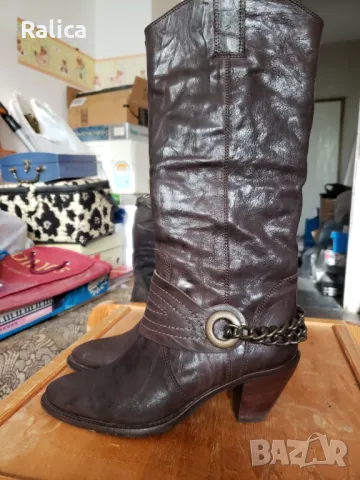 Gi Anni ботуши от дебела естествена телешка кожа, снимка 4 - Дамски ботуши - 47362505