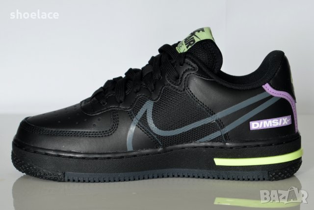 Nike Air Force 1 React Black CD4366-001, снимка 4 - Кецове - 31105195