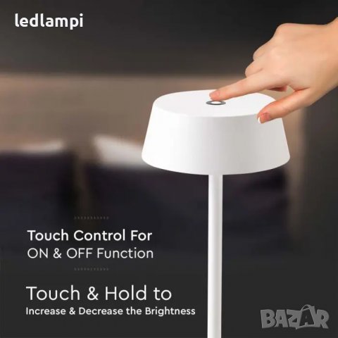 Настолна LED Лампа 2W Димиране Презареждане Топло Бяла Светлина, снимка 2 - Настолни лампи - 37741097