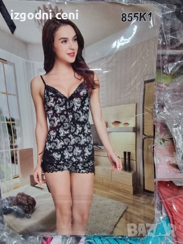 Красива пижама потник с боксерки - модел 3, снимка 1