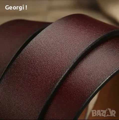 Мъжки, Стилни и спортни кожени колани COWATHER* Кафяви и Черни /Естест. кожа!, снимка 7 - Колани - 49757147