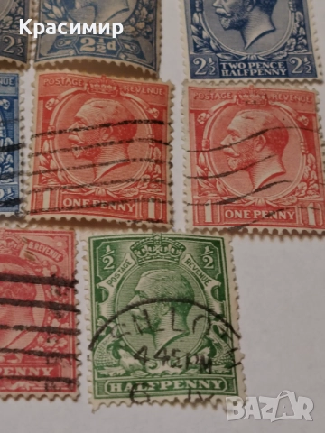 Винтидж ПОЩЕНСКИ марки Крал Джордж 5, снимка 4 - Филателия - 52950487