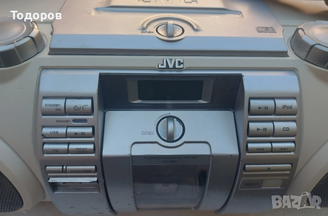 JVC RV-NB51W CD/MP3,USB,iPod Docking, Tuner Boomblaster , снимка 3 - Радиокасетофони, транзистори - 52106805