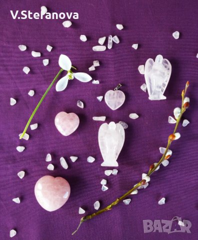 Колиета, висулки от натурални полускъпоценни камъни. Свети Валентин  , снимка 3 - Колиета, медальони, синджири - 31980343