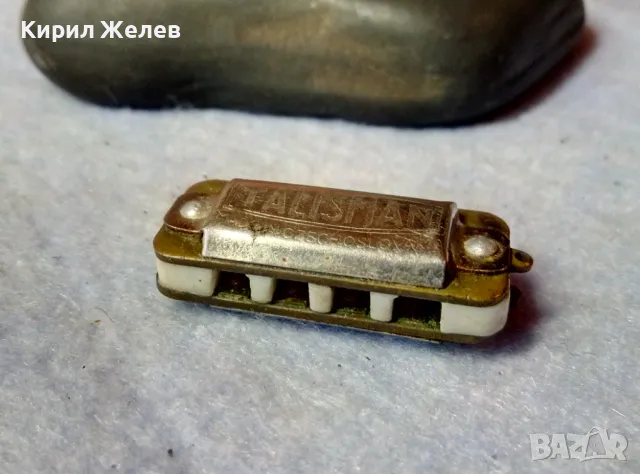 TALISMAN MADE in CZECHOSLOVAKIA Стара РЯДКА Миниатюрна УСТНА ХАРМОНИКА МЕДАЛЬОН СЕДЕФ и МЕСИНГ 48891, снимка 12 - Антикварни и старинни предмети - 48444766