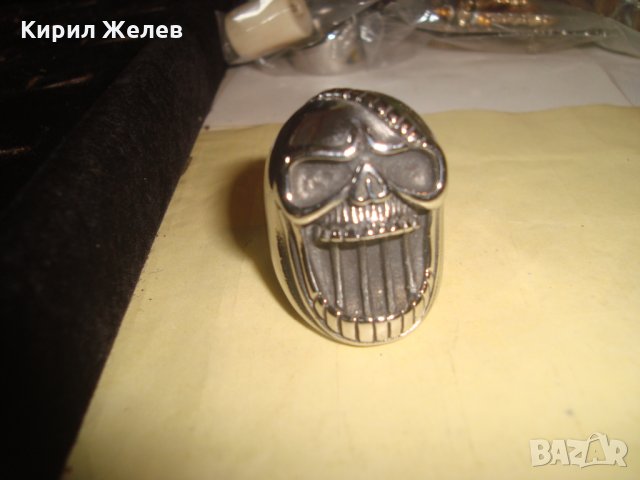 СТОМАНЕН МАСИВЕН СТРАХОВИТ ПРЪСТЕН - МАСКА НОВ НЕРЪЖДАЕМ 24983, снимка 8 - Пръстени - 34420795