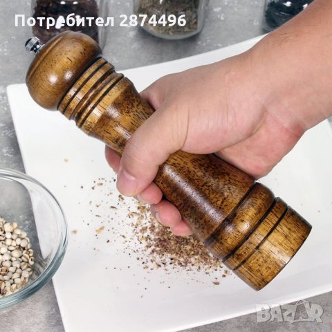 2845 Мелничка за черен пипер от дърво, снимка 2 - Други стоки за дома - 35346725