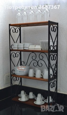 Етажерки , рафтове , полици , стойки , конзоли и рафтодържачи от ковано желязо, снимка 12 - Етажерки - 40261556