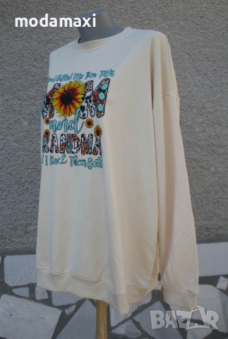 5XL Нова блуза в цвят каисия , снимка 4 - Блузи с дълъг ръкав и пуловери - 44915131