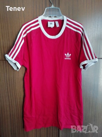 Adidas Originals 3 Stripe California Red оригинална тениска размер М, снимка 1 - Тениски - 38345192