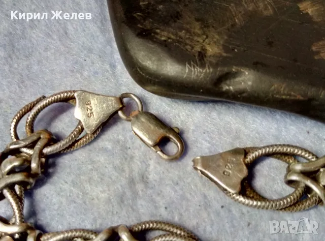 ПРЕВЪЗХОДНА ВИНТИДЖ СРЕБЪРНА ГРИВНА СРЕБРО 925 РЯДКА ПЛЕТКА МАЙСТОРСКА РЪЧНА СТАРА ИЗРАБОТКА 49303, снимка 7 - Гривни - 48480840
