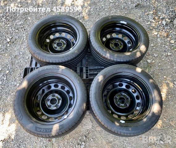 4бр.Оригинални железни джанти 16цола ET50+ НОВИ ГУМИ ДОТ1624 Fulda 205/55/16 за Vw,Audi,Seat,Skoda, снимка 15 - Гуми и джанти - 51808249