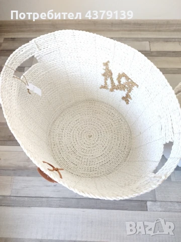 RivieraM Maison Monogram 2 кошници от рафия, снимка 6 - Други стоки за дома - 51181074