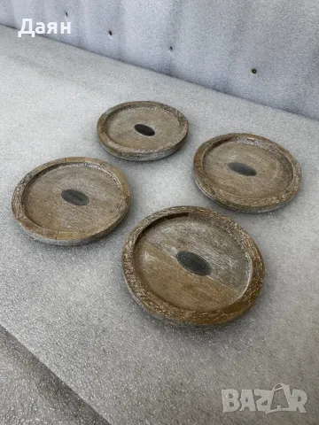 Дървени поставки за чаши RIVERDALE