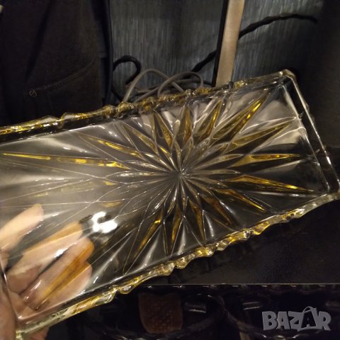 Бохемски кристален поднос , снимка 3 - Аксесоари за кухня - 40361653