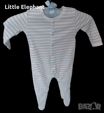 Цяла пижамка ромпърче за 9-12 мес момченце многоцветно райе,Англия/ново
