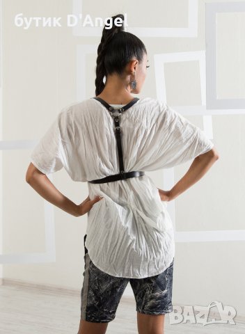 Тиранти "Black" от естествена кожа, снимка 2 - Колани - 34981097