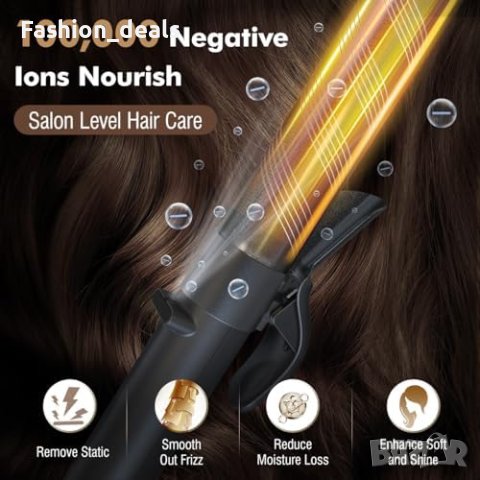 Нова Маша Luxspire Автоматична 32мм Нано Титан Йонизация Прическа Подарък жена, снимка 3 - Маши за коса - 42834284